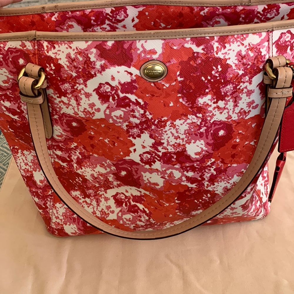 Coach floral tote